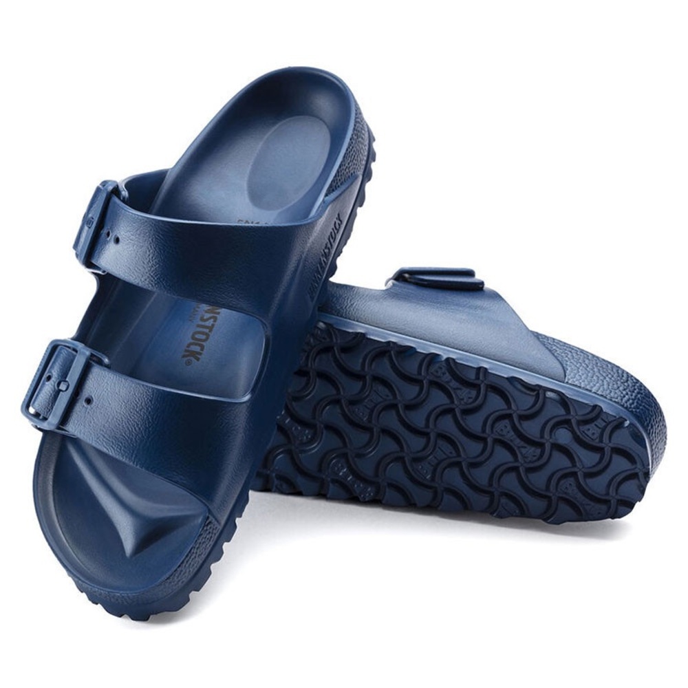 Birkenstock Navy Blue EVA Two-Strap Slide Sandals NWT never worn 42 unisex